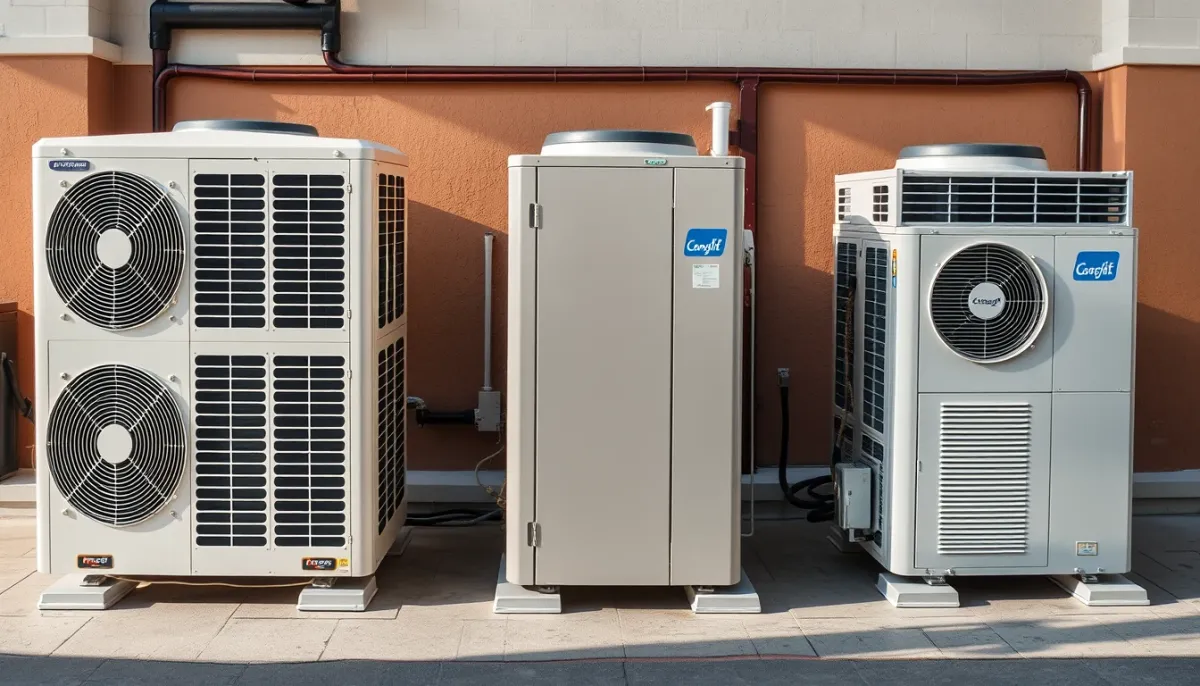 Comparaison de trois types de pompes à chaleur : air-eau, géothermique et air-air