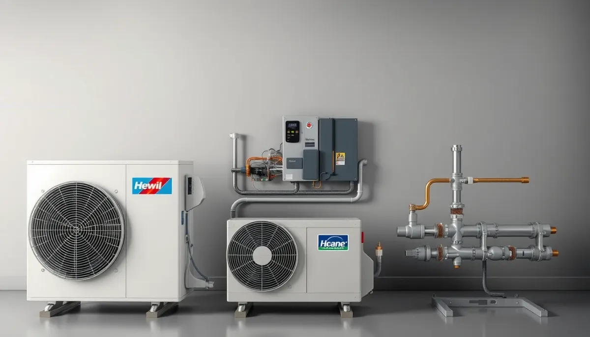 Comparaison visuelle des pompes à chaleur air-eau, air-air et géothermique